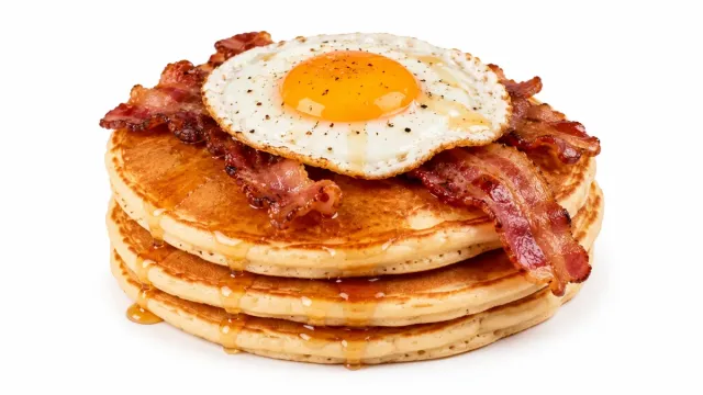 Pancake de beicon y huevo